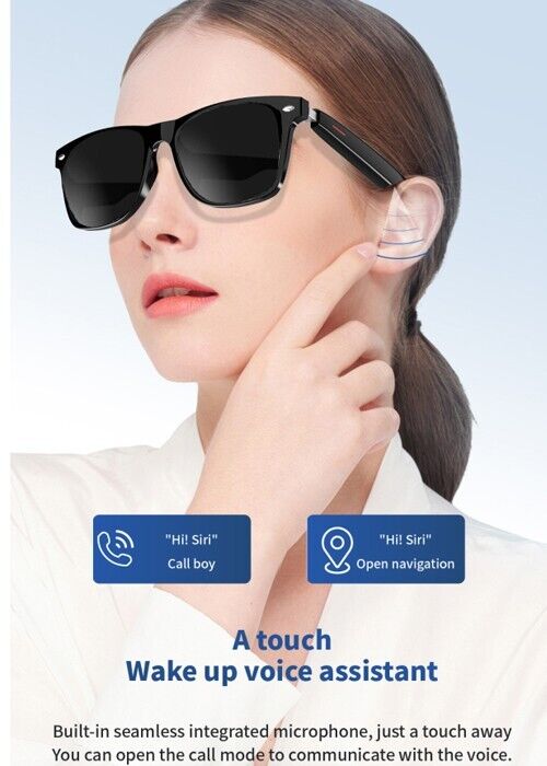 Smart Glasses with Bluetooth, Camera, and Open Ear Speaker