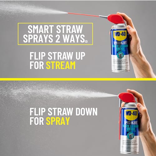Versatile White Lithium Grease Spray with Dual Nozzle