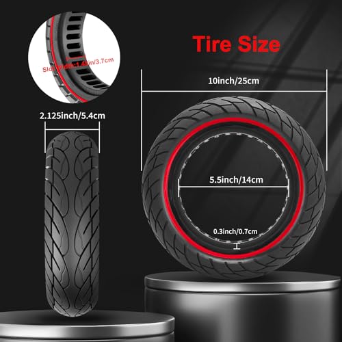 BANGTING Solid Electric Scooter Tires 10x2.125 Inches