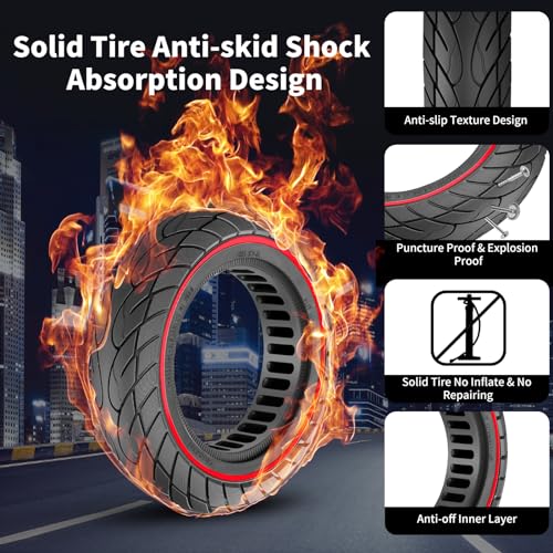 BANGTING Solid Electric Scooter Tires 10x2.125 Inches