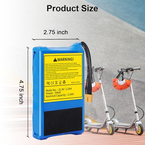 High Capacity 21.6V Electric Scooter Battery Replacement