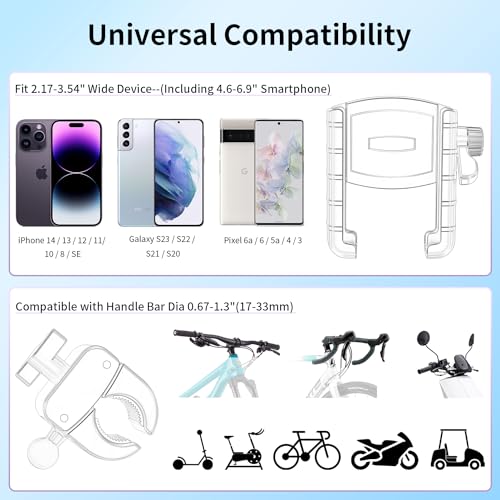 360° Motorcycle Phone Mount for Scooters and Bikes