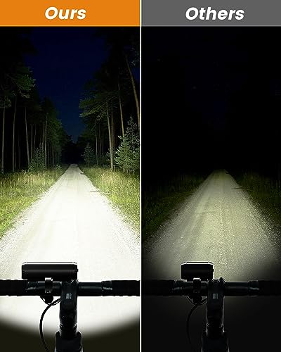 9000 Lumen USB Rechargeable Bike Light Set
