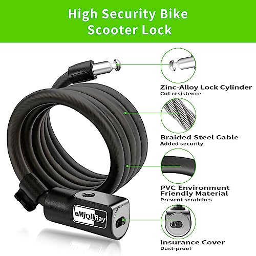 eMjollRay 4-Foot Electric Scooter Anti-Theft Lock
