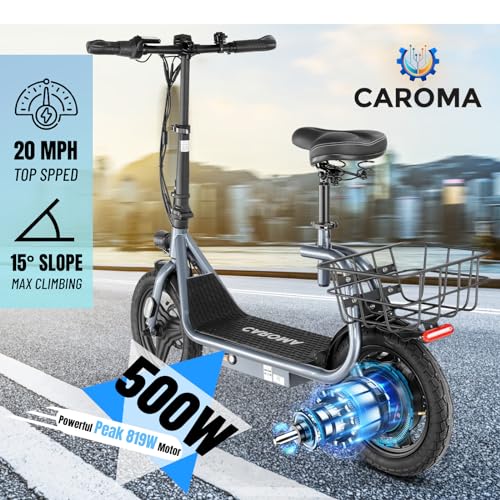 Caroma Peak 1200W Adjustable Electric Scooter with Seat
