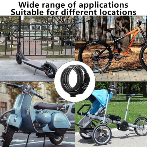 Secure 4ft Combination Lock for Electric Scooters