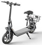 Jasion Foldable Electric Scooter with Seat and Basket