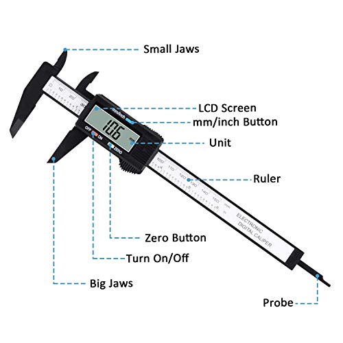 Adoric 0-6" Digital Caliper- Precision Woodworking Tool