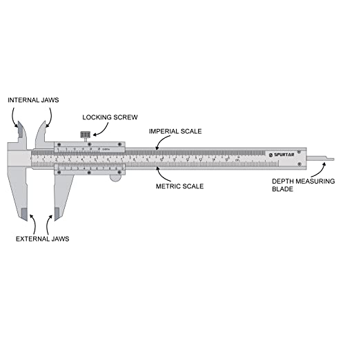 6" Stainless Steel Vernier Caliper - Precision Woodworking Tool