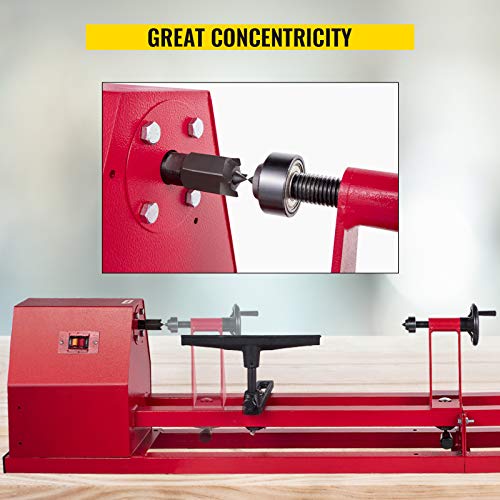 14''x40'' Wood Lathe Machine with 3 Chisels