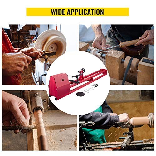 14''x40'' Wood Lathe Machine with 3 Chisels