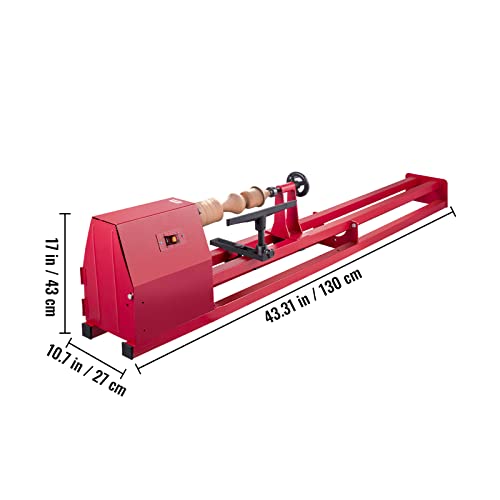 14''x40'' Wood Lathe Machine with 3 Chisels