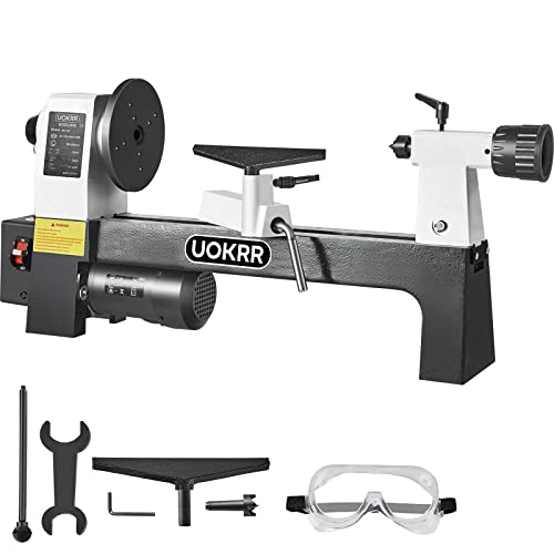 UOKRR Mini Wood Lathe Machine - 8" x 12