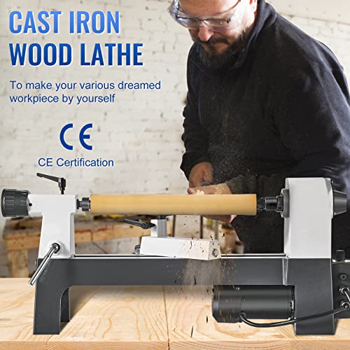 UOKRR Mini Wood Lathe Machine - 8" x 12