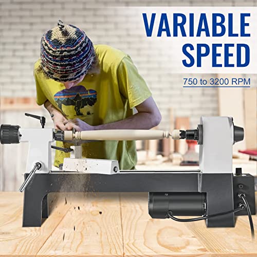 UOKRR Mini Wood Lathe Machine - 8" x 12