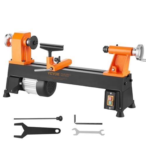 VEVOR Benchtop Wood Lathe, 10x18, 0.5HP, 5 Speeds