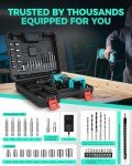 COMOWARE 20V Drill Set: Battery, Charger, 34 Drill Bits
