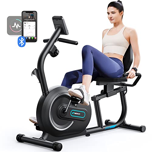 MERACH Recumbent Exercise Bike with Bluetooth and App