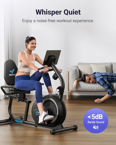 MERACH Recumbent Exercise Bike with Bluetooth and App