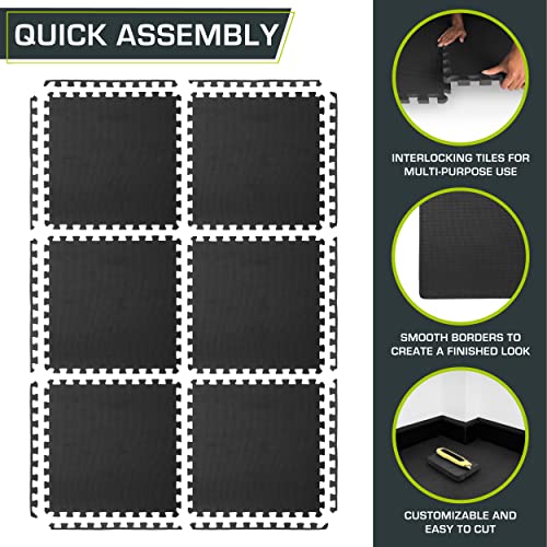 ProsourceFit Extra Thick Puzzle Exercise Mat Set