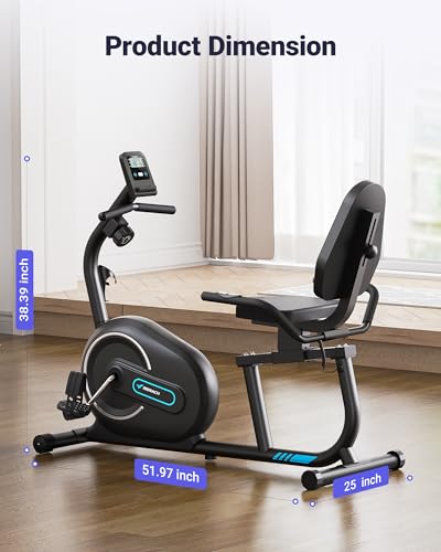MERACH Recumbent Exercise Bike with Bluetooth and App