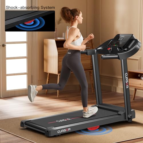 Cursor Fitness Folding Treadmill with Pulse Sensor, 2.5HP