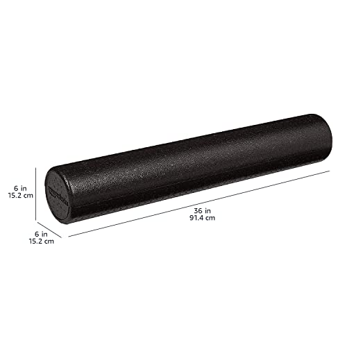 36" Black Foam Roller for Exercise and Recovery