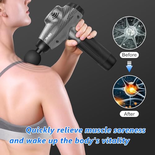 TOLOCO Deep Tissue Massage Gun with 12 Heads