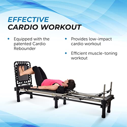 AeroPilates Premier Studio Reformer with Cardio Rebounder, Black