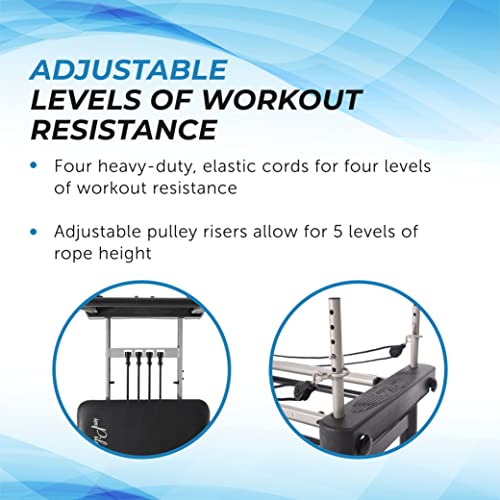 AeroPilates Premier Studio Reformer with Cardio Rebounder, Black