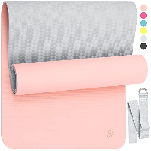 Blush Pink Professional Yoga Mat with Carrying Strap