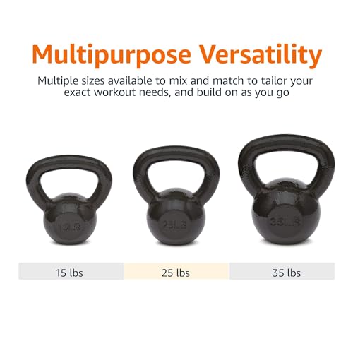 15 lb Amazon Basics Cast Iron Kettlebell