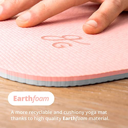 Blush Pink Professional Yoga Mat with Carrying Strap
