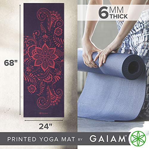 Extra Thick Non-Slip Gaiam Yoga Mat - Aubergine
