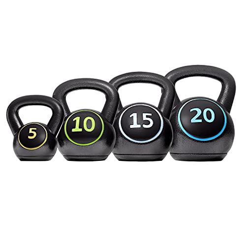 Yaheetech 4-Piece Kettlebell Set for Strength Training