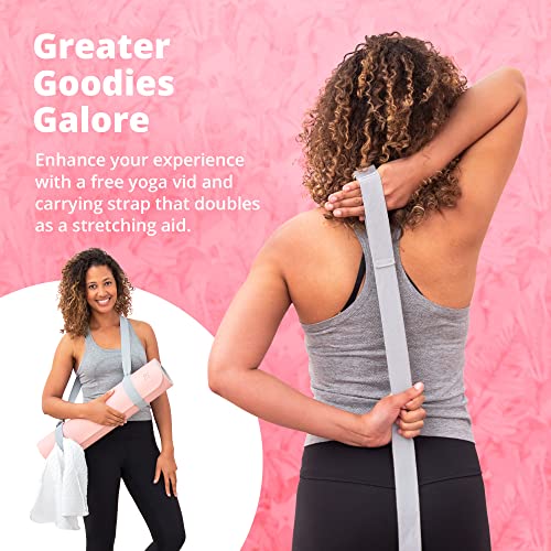 Blush Pink Professional Yoga Mat with Carrying Strap