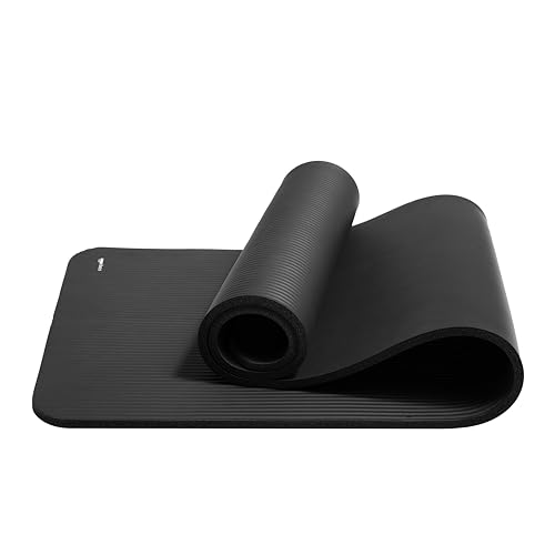 Extra Thick Exercise Yoga Gym Floor Mat, Black
