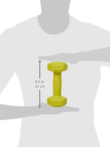 Amazon Basics Neoprene Coated Dumbbells, 5lb each, Green