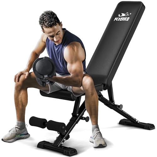 FLYBIRD Adjustable Weight Bench for Full Body Workout