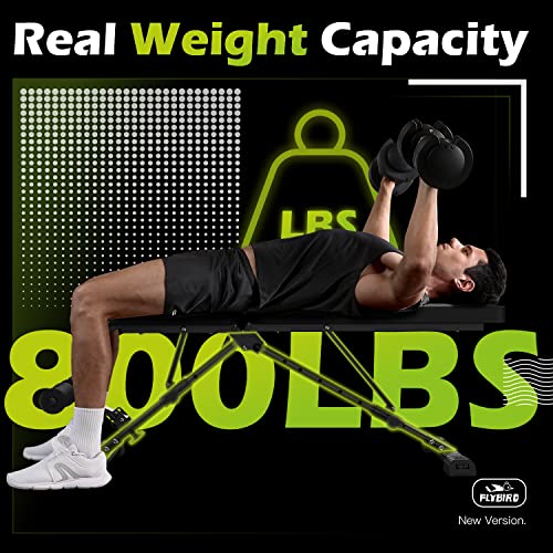 FLYBIRD Adjustable Weight Bench for Full Body Workout