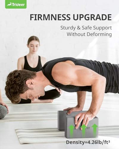 Premium EVA Foam Yoga Blocks 2-Pack (963 Gray)
