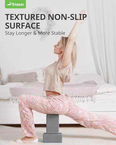 Premium EVA Foam Yoga Blocks 2-Pack (963 Gray)