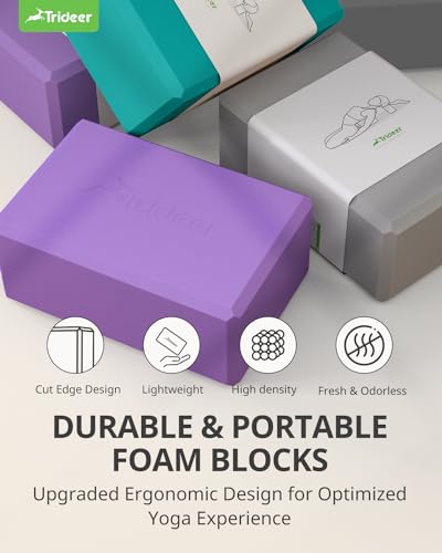 Premium EVA Foam Yoga Blocks 2-Pack (963 Gray)