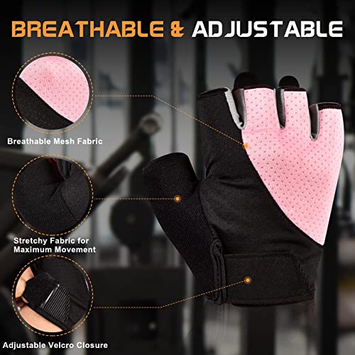 Lightweight fingerless gym gloves for weightlifting and training