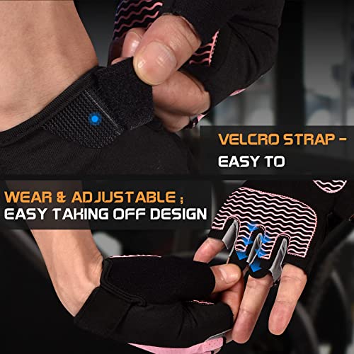 Lightweight fingerless gym gloves for weightlifting and training