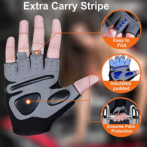 Breathable Gym Workout Gloves with Wrist Support & Padding