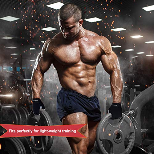 Breathable Gym Workout Gloves with Wrist Support & Padding
