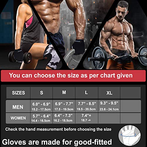 Breathable Gym Workout Gloves with Wrist Support & Padding