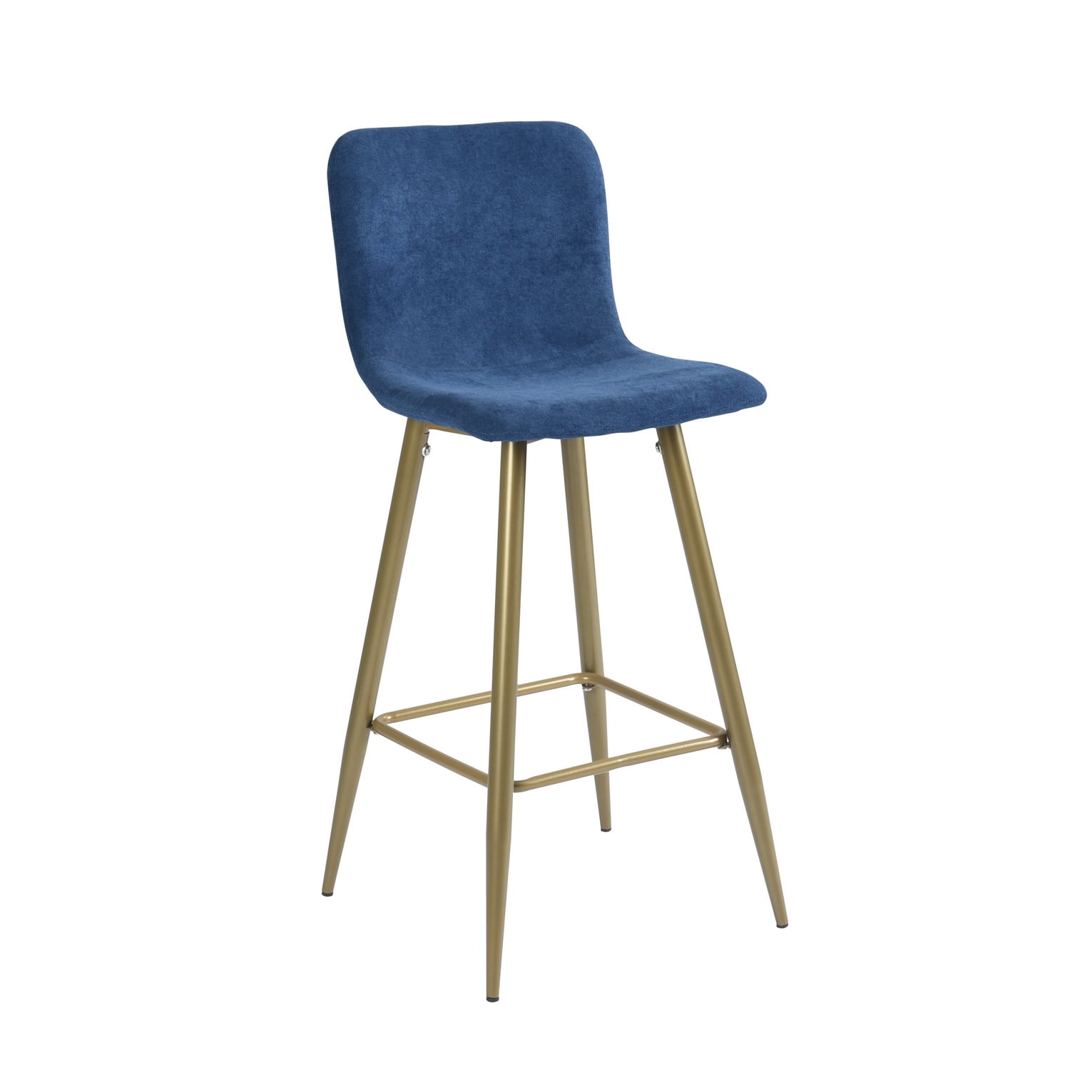 Blue Upholstered Bar Stools - Set of 2