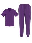 Unisex Stretch Flex V-Neck Jogger Scrub Set